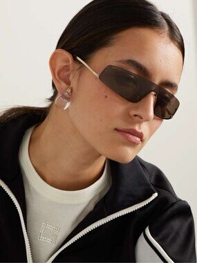 NEW GUCCI SUNGLASSES GG1561S 001 SILVER SHIELD UNISEX GUCCI EYEWEAR
